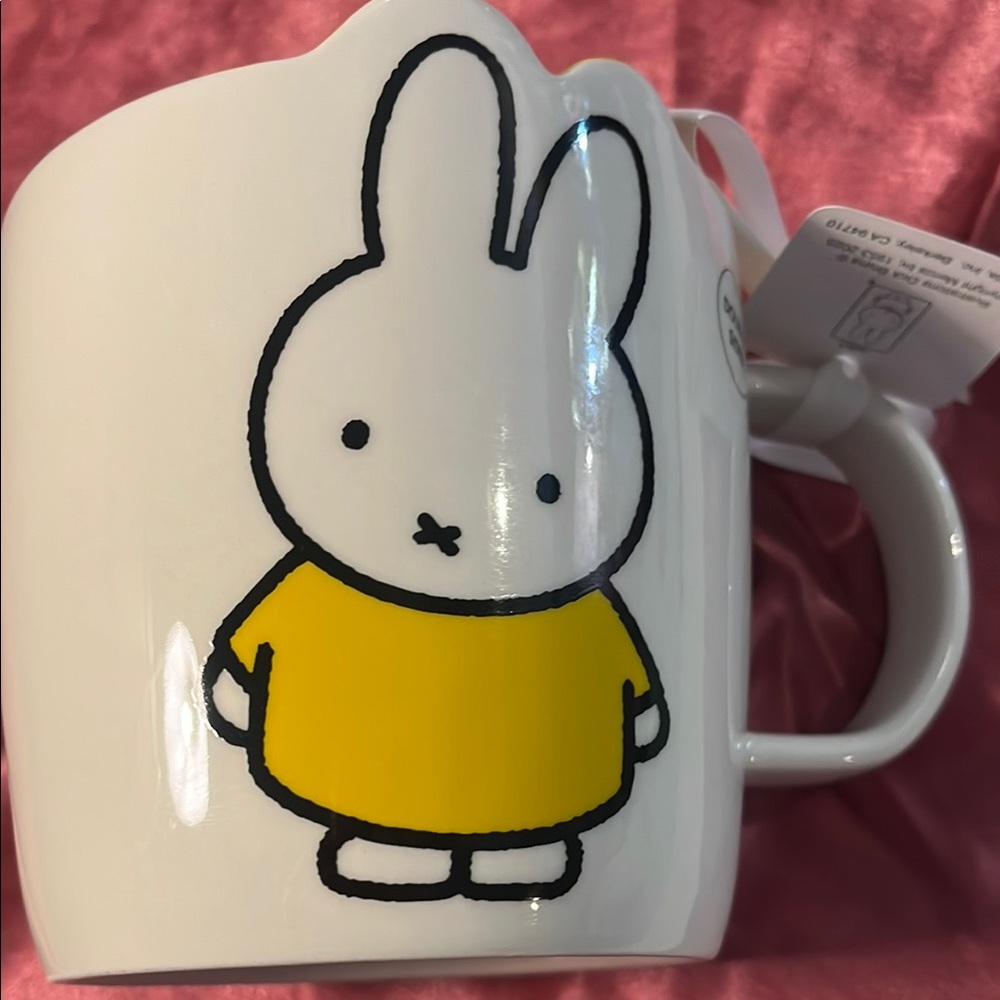 Magenta Miffy Mug with Yellow Accent